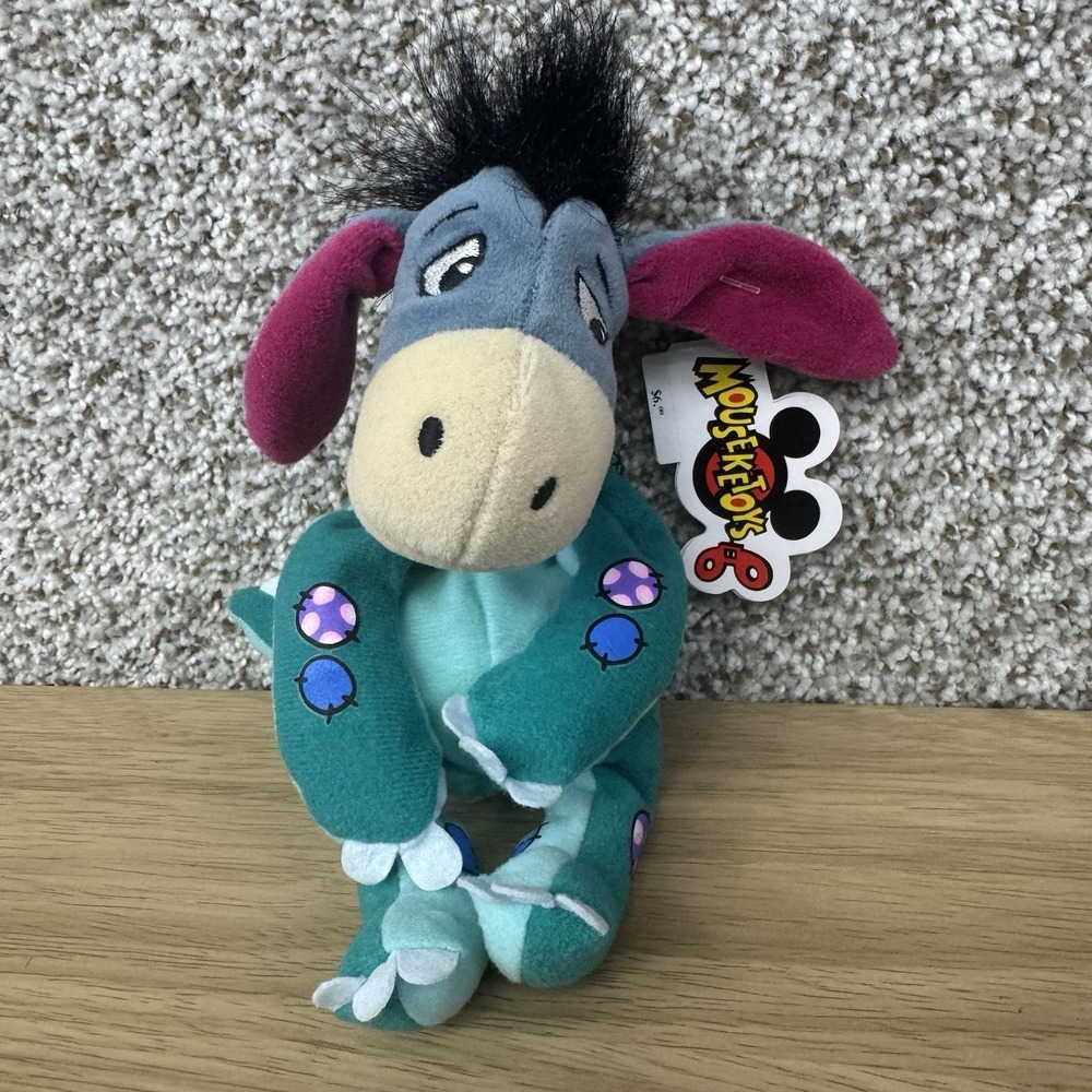 NEW Dinosaur Eeyore Bean Bag Plush Disney Store Halloween Winnie The Pooh